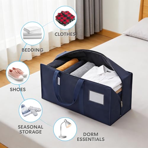 Image of Simpli-Magic Heavy Duty Moving Bags, 12 Pack, Extra Large Reusable Storage & Relocation Bags with Carry Handles & Zipper