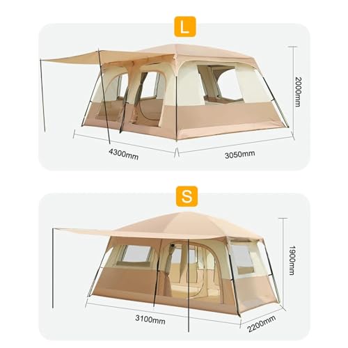 Carpa familiar para camping 6-12 personas con 2 habitaciones miniatura 5