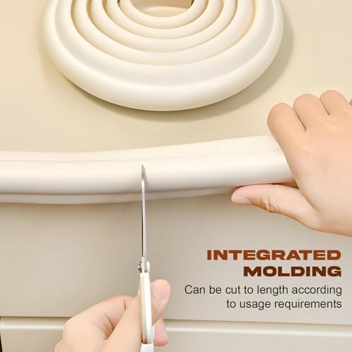 Image of BAYBEE Corner Protector for Baby, Baby Proofing Cushion Guards with 6.5ft Edge Strip & 10 Pcs, Child Safety Protector for Furniture, Table Corners Edge Protector for Kids (Cream)