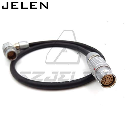 Gimax Arri Alexa XT EVF Cable (Short) - Right Angle to Straight, ARRI Alexa Viewfinder Cable, 2b FGJ 16 pin to FUR.2B. 16 pin