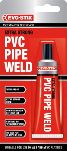 EVO-STIK PVC Pipe Weld, Extra Strong Adhesive, For ABS and uPVC Plastics, Waterproof, Interior and Exterior Use, Colour: Clear, 50ml