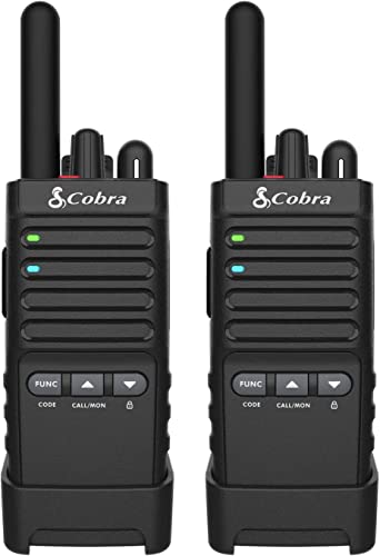 Cobra PX650 - Professional/Business Walkie Talkies - Rechargeable, 300,000 sq. ft/25 Floor Range Two-Way Radio Set (2-Pack), Black #1