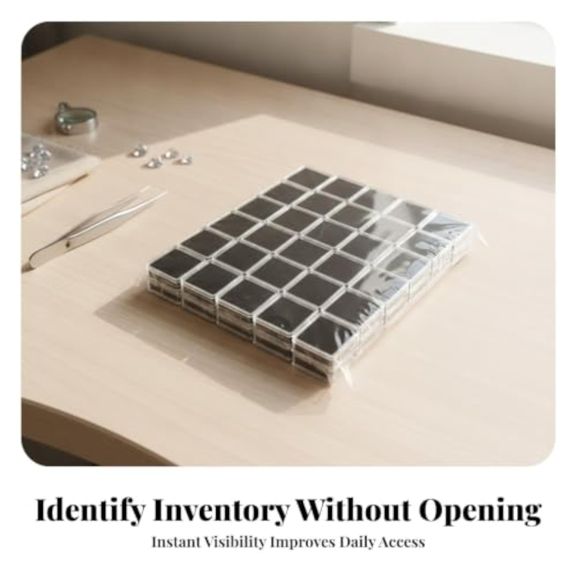 70 Pieces Compact Square Jewelry Display Box for Gemstones