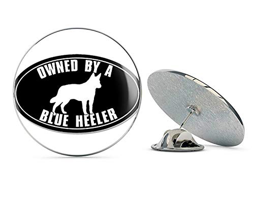 Oval Owned by a Blue Heeler (Australian Cattle Dog) Metal 0.75