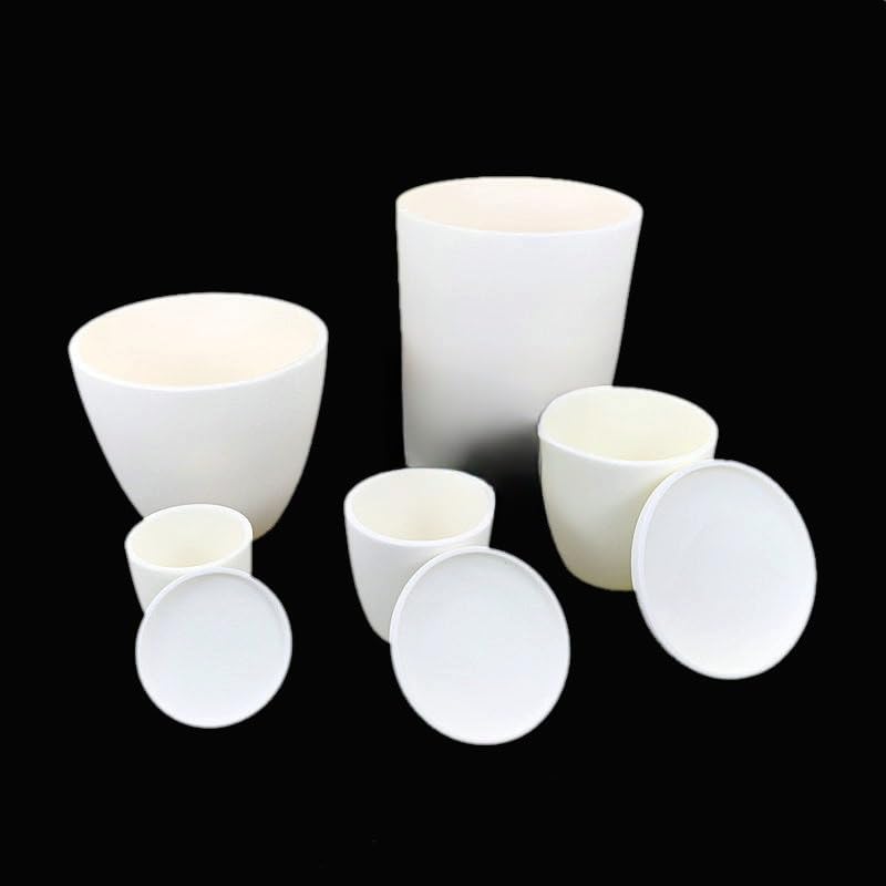 High-Temperature Resistant Lab Alumina Corundum Crucible with Cover - 5ml to 1000ml Sizes Available(150ml)