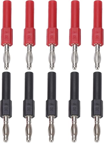 5 Set Bananenstecker Stecker 4 mm auf 2 mm Buchse Multimeter Adapter Prüfspitze für Messleitungen Sonden Anschluss Verbindungsteile