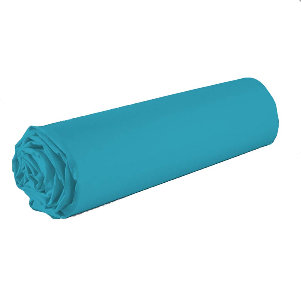 Drap Housse uni 100% Coton 57fils Orange 160x200cm