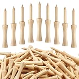 Vinsot 500 Pcs Step Down Golf Tees 2-3/4 Inch Bulk Wooden Bamboo Golf Tees for Men Women Indoor and Outdoor Practice Driving Range and Simulator Essential Accessories