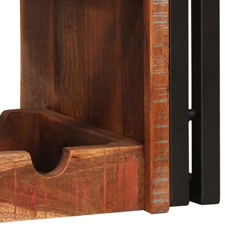 Meuble range bouteille bois rustique et étagère vin industrielle - 7
