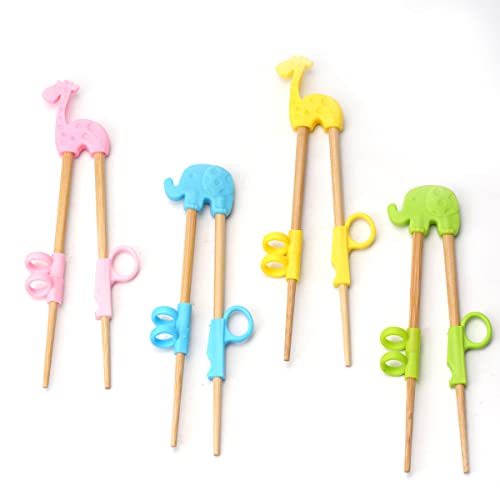 image for VANANA Training Chopsticks, 4 Pairs Kids Children Chopsticks Reusable 