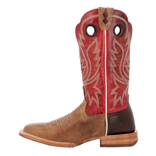 Durango® Men's PRCA Collection Bison Western Boot, Sand Tobacco And Cayenne, Size 7.5(M)3