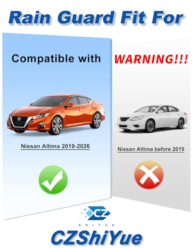 Image of 4-PCS Extra-Thick Rain Guards Fit for 2019-2026 Nissan Altima Extra Durable Tape-on Window Rain Guard Window Deflectors Vent Shades Window Visor Vent Visors Exterior