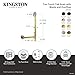 Kingston Brass DTT2162 Tip-Toe Bath Tub Drain and Overflow, Polished Brass 25.5 x 12.5 x 3.19