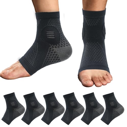 Image of 3Pairs Neuropathy Socks - Soothe Relief Compression Socks 20-30 mmHg - Comprex Ankle Sleeves for Arch Support, Achilles Tendonitis, and Foot Pain Relief (Small, Black)