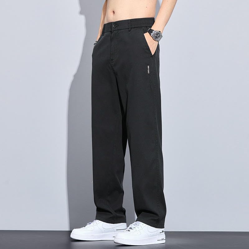 Men's Summer Thin Loose Straight Trendy Simple Versatile Wide Leg Casual Pants3