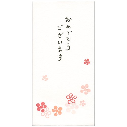 RYU-RYU 和風ポチ袋 ロングタイプ おめでとうございます LWPB-03 3枚入 お札が折らずに入るサイズです ポチ袋 リュリュ