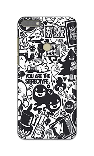 Image of Printed Hard Back Cover Case for Honor 7C | Huawei Y7 Prime 2018 | Huawei Y7 2018 | Nova 2 Lite Back Cover (Mixed Cartoon) -702
