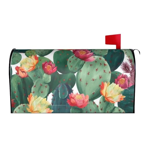 Mailbox Covers Magnetic Mailbox Cover Waterproof Post Letter Box Cover Cactus Tropical Plant Welcome Mail Wrap Decorative Mail Box Covers for Outdoor Garden Yard Farmhouse Home Decor 25.5x21 in