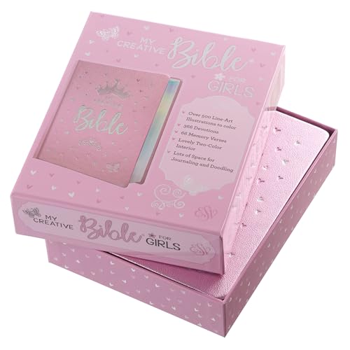 ESV Holy Bible, My Creative Bible For Girls, Faux Leather Hardcover w/Ribbon Marker, Illustrated Coloring, Journaling and Devotional Bible, English ... Metallic Pink (ESV Creative Editions Girls) - Image 2