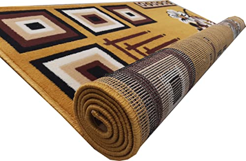 Image of Home Decore Acrylic Carpet for Your Living Room & Drawing Room Aywhere in Your Home (150x210 Yellow Colour)- 5x7 Feet