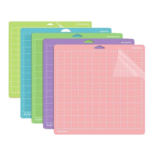 5 STK Schneidematte Für Cricut Joy Xtra, 30 x 30 cm Cricut Explore Schneidematte, Standard-Kleber/Frabric-Kleber/Leichter Klebstoff/Starker Klebstoff Für Maker/Explore Air 2 / Air/One