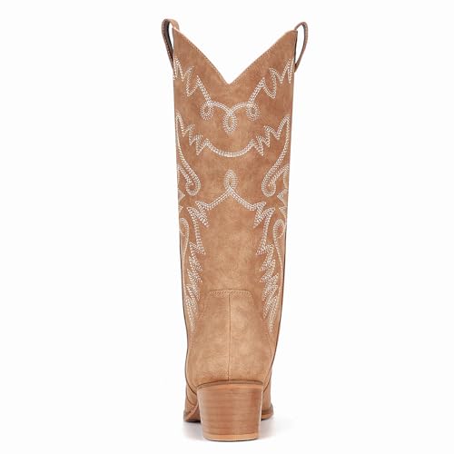 IXU Cowboy Boots Women Pointy Toe Women's Mid Calf Western Cowgirl Boots3