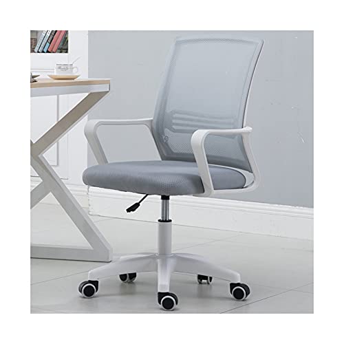 Verstellbarer Drehstuhl mit Armlehnen, ergonomische Netz-Rückenlehne und gepolsterter Sitz, 360° drehbarer Arbeitsstuhl für Zuhause, Büro und Computer, bequem und stilvoll