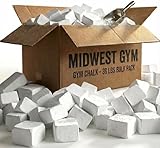 Midwest Gym Supply Taiwanese Gym Chalk – 36 Pack Premium Magnesium Carbonate Blocks for Weightlifting, Rock Climbing & Gymnastics – High-Grip Hand Chalk