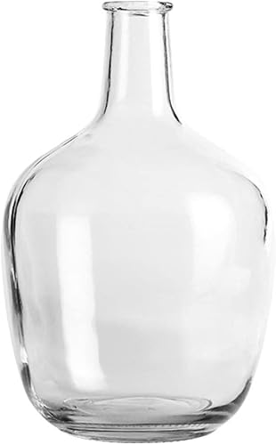 FOMIYES Clear Glass Glass Jug Vase Large Stout Glass Vase Farmhouse Style Curvy Bottle Balloon Jug Floor Flowers Round Bubble for Coffee Table Fireplace Mantel Indoor Decorations