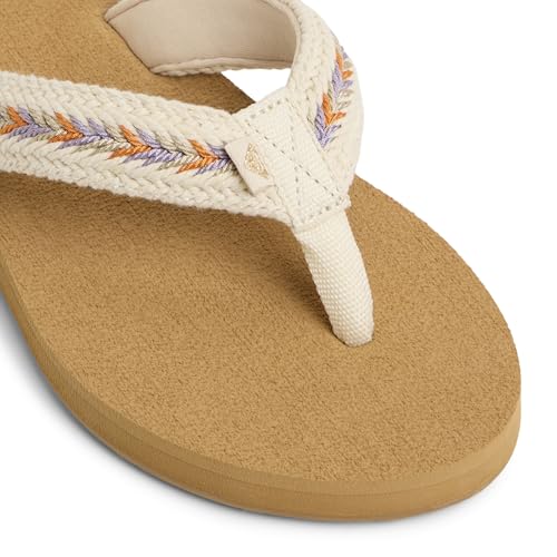 Image of Roxy Women's Porto IV Flip Flops, Cream, 8