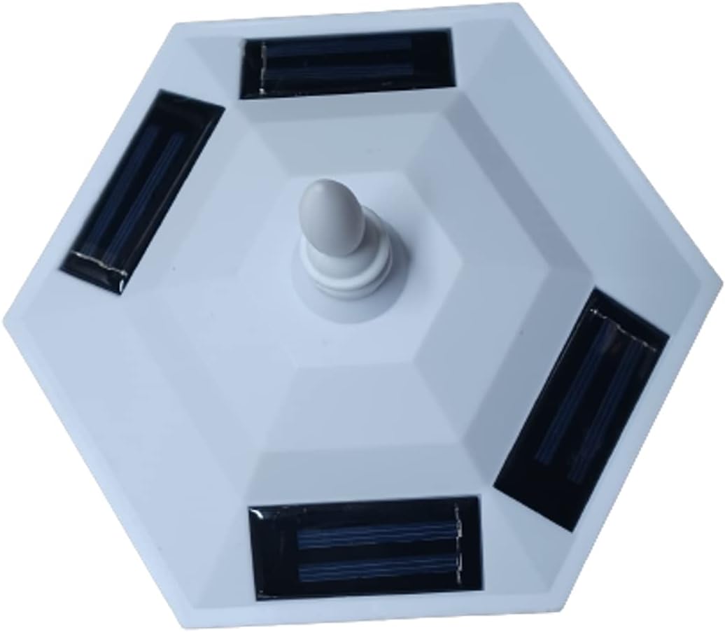 2 pcs 4X4 Base White Color Solar Post Cap Light Hexagon with Six Super Bright SMD LED Bulbs