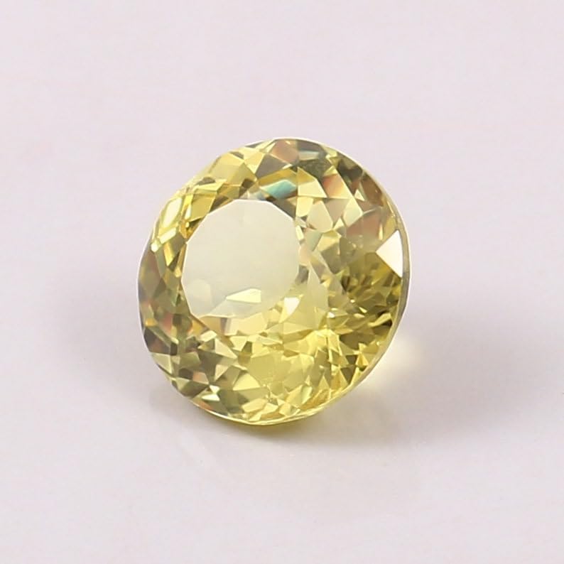Pierre gemme saphir jaune ceylan de haute précision pour création de bijoux de luxe