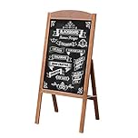UNHO Wooden A Frame Chalkboard Sign Standing Pavement Chalkboard Easel Magnetic Chalk Board Display Stand Sandwich Board Blackboard for Home Bar Countertop Cafe Restaurant Wedding