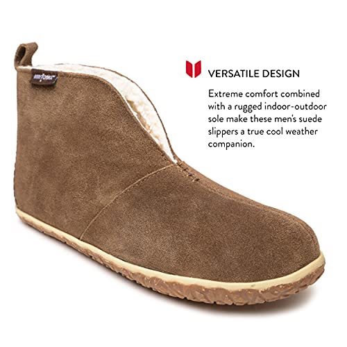 Minnetonka Tamson Men's Suede Slippers, Autumn Brown, 10 M #TOP5