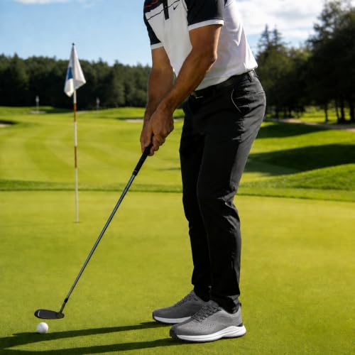 KEFUWU Mens Spikeless Waterproof Golf Shoes