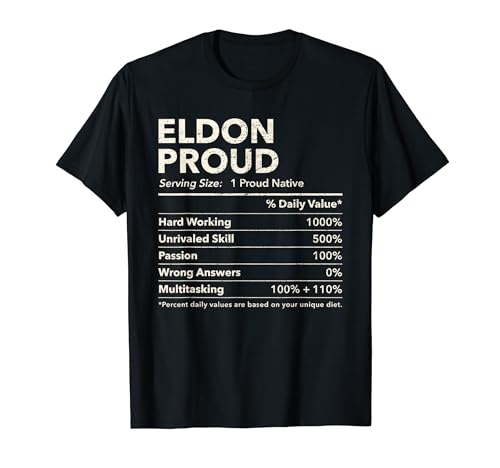 Eldon, Washington Proud Nutrition Facts T-Shirt