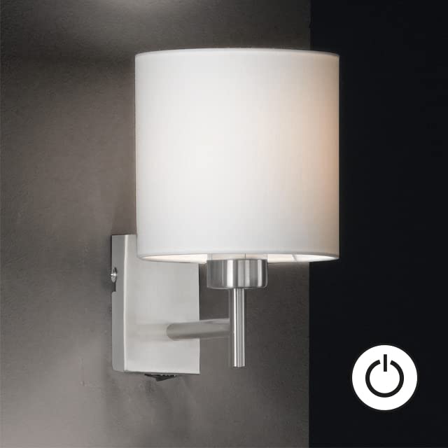 Fischer & Honsel Wandleuchte Dreamer, 40W, E27, Nickel Matt (30308