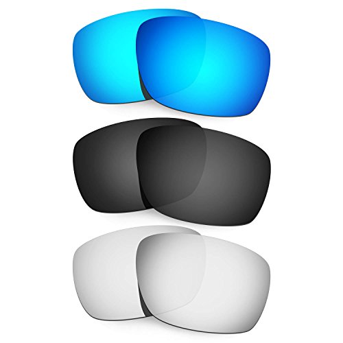 Lentille Oakley Tinfoil Carbon rechange bleu noir titane pour réparer vos lunettes abîmées