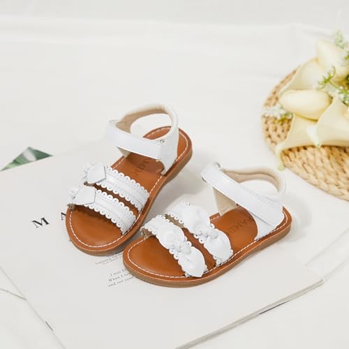 Image of PHIRAMIN Toddler Flower Girl Sandals - Girl Dress Shoes Toddler Little Kid Wedding Party