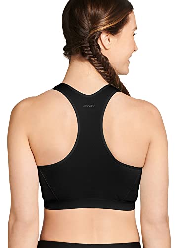 Image of Jockey womens Mid Impact Removable Cup Seamless Sports Bra