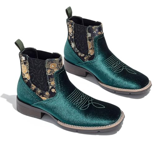 Image of Men's Chelsea Boots Suede Ankle Boots - Comfortable Slip-On Dress Boots for Casual & Work