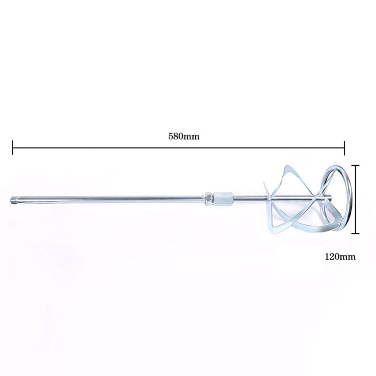 Rührstab aus Hochkohlenstoffstahl 580x120mm mit Spiralform Robust und Leicht zu Reinigen für Farbe und Lebensmittel im Eimer oder Kanister