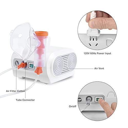 Portable Nebulisers Handheld Nebulizador - Mini Asthma Inhaler for Kids Adult,Home Daily Use