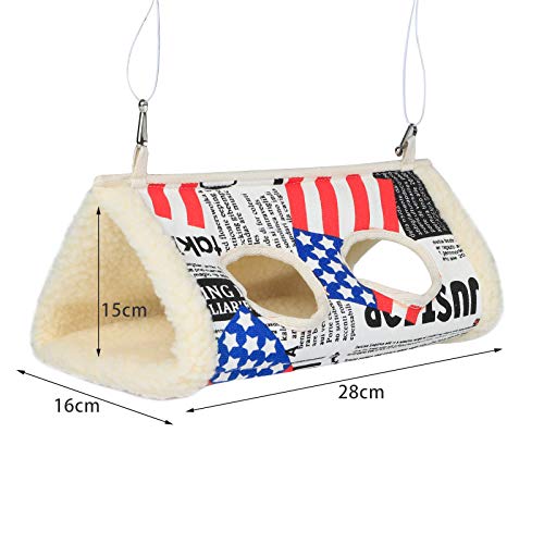 Pluche vogelnest voor papegaaien, warm, voor de winter, voor kleine en middelgrote papegaaien, golfpitten, zittafels… - Afbeelding 3