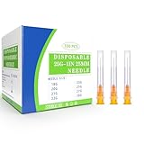 25 Ga 1 Inch Lab Syringe Needle, Disposable Dispensing Lab Supplies, Individually Wrapped, Box of 100