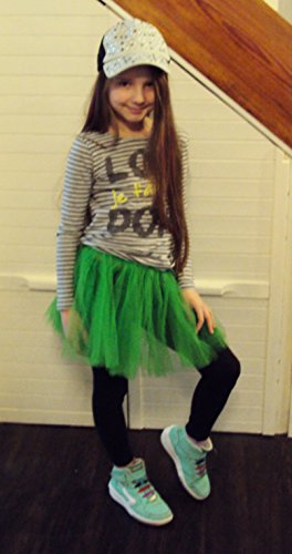 Giplam Tütü Tutu - Falda de Ballet Multicolor para niña, Verde, 104/110/116/122/128/134/140