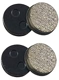 2 pares de pastillas de freno de disco de resina semi-metálicas.