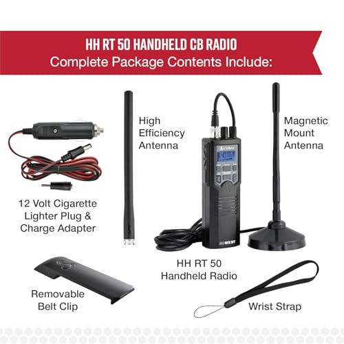 Cobra HHRT50 Road Trip CB Radio - 2-Way Handheld Emergency Radio with Access to Full 40 Channels & NOAA Alerts, Rooftop Magnet Mount Antenna and Omni-Directional Microphone, Black, 6.3" x 2" x 1.75" by COBRA - Image 7