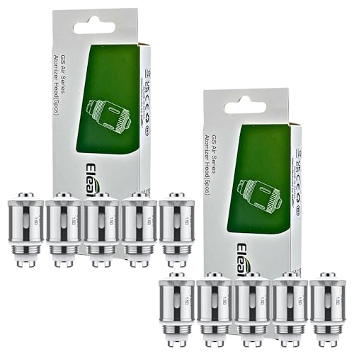 E LEAF GS Air Coils [1.5 ohm | 8w - 20w] 10 Pack - MTL Vaping, Dual Coil Build, Coil for Eleaf GS Series Tanks, No Nicotine