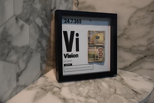 3D Vision Money Shadow Box Wall Art – Motivational Decor